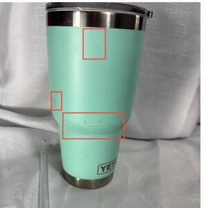 YETI Rambler 30oz Tumbler Seafoam Green Stainless Steel Vacuum Insulated Mug Lid